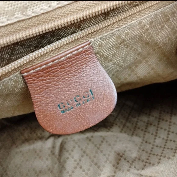 Gucci Brown Leather Backpack with Bamboo Handle - Picture 7 of 9